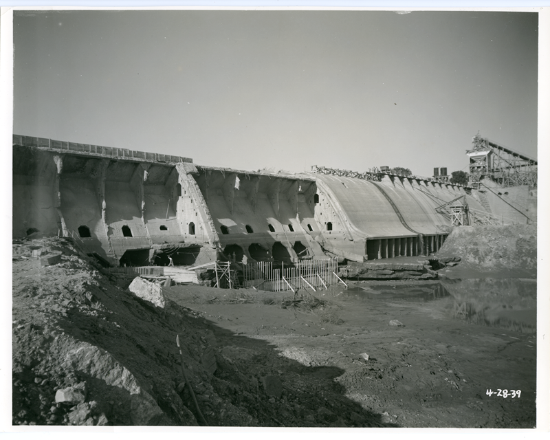 Tom Miller Dam, downstream, April 28, 1939